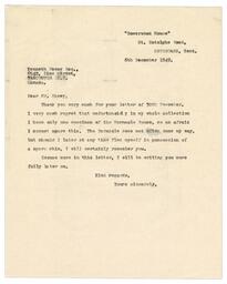 Letter from Harrison to Racey, Dec. 24, 1949