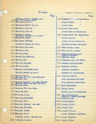 Alphabetized index