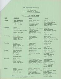 Cub Scout Menu 1958