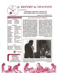 It's Time…To Report on Training: Purchased by the Industrial Training Committee for North York and York Region: Volume 4 No. 2: Fall/Winter 1993