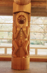 Two-sided Eagle and Beaver Housepost in Sty-Wet-Tan