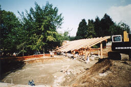 Foundation layout construction work