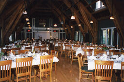 Graham House Great Hall set for banquet