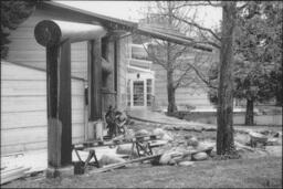 Back Exterior Landscape of The First Nations Longhouse