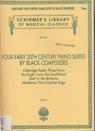 Four early 20th century piano suites by Black composers: Title page
