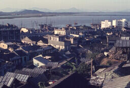 Rooftop view of buildings and ocean