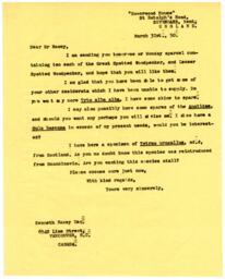 Letter from Harrison to Racey - March 31, 1950