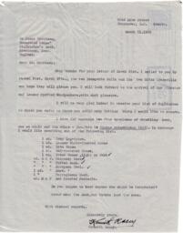 Letter from Racey to Harrison - March 31, 1950